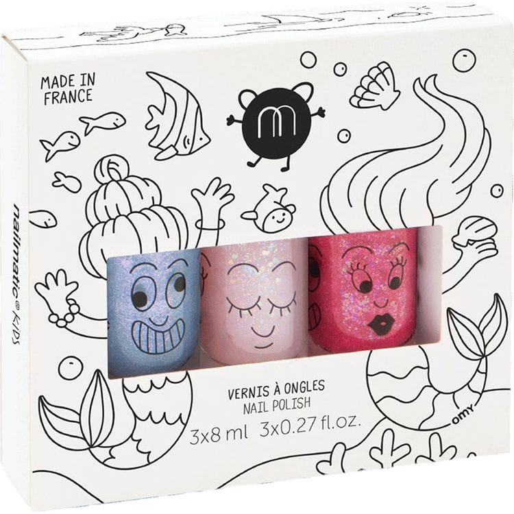 Nailmatic - Mermaid Nail Polish 3 Pack for Kids - Trend Accessories