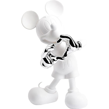 Leblon Delienne - Mickey Mouse With Love 12" Kelly Hoppen Figurine - White & Silver - Collectibles