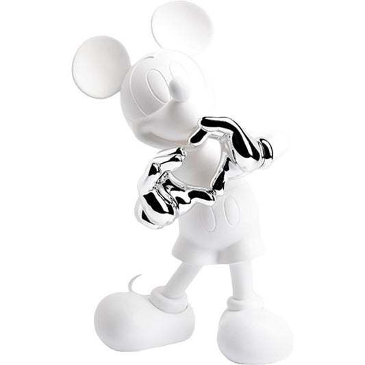 Leblon Delienne - Mickey Mouse With Love 12" Kelly Hoppen Figurine - White & Silver - Collectibles