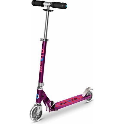 Micro Kickboard - Micro Sprite LED Scooter - Purple Stripe - Outdoor