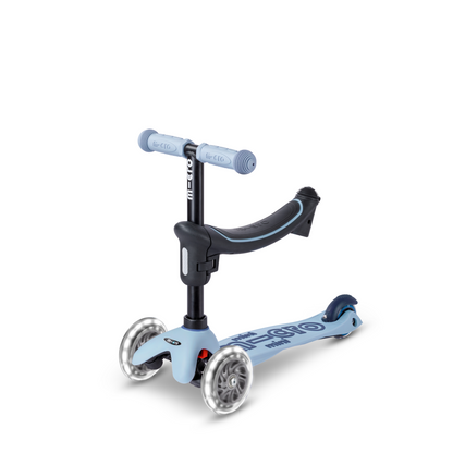 Micro Kickboard - Mini Deluxe Rock & Go LED Scooter - Ocean Slate - Outdoor