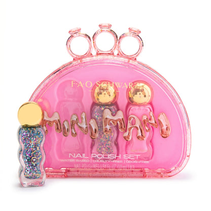FAO Schwarz - Mini Mani Nail Polish 3 Pack for Kids - Fashion Activity and Roleplay