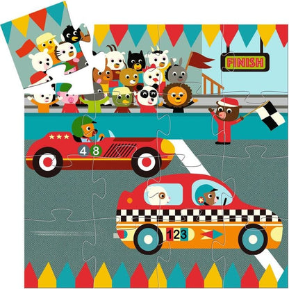 Djeco - Mini Racing Car Puzzle - Puzzles