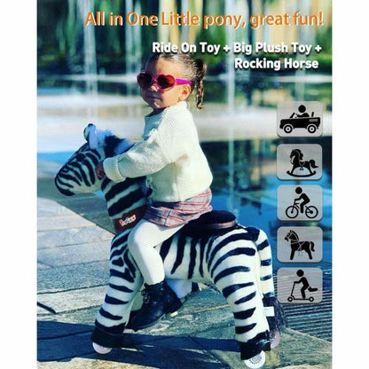 PonyCycle, Inc. - Model U Ride-On Zebra - 4-7 Years - Plush