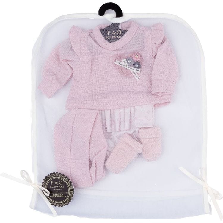FAO Schwarz - My FAO Doll Outfit - Pink Sweater and Shorts - My FAO Doll