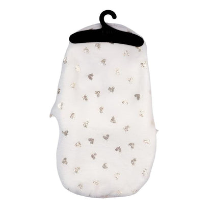 FAO Schwarz - My FAO Doll Swaddle - White With Gold Hearts - My FAO Doll