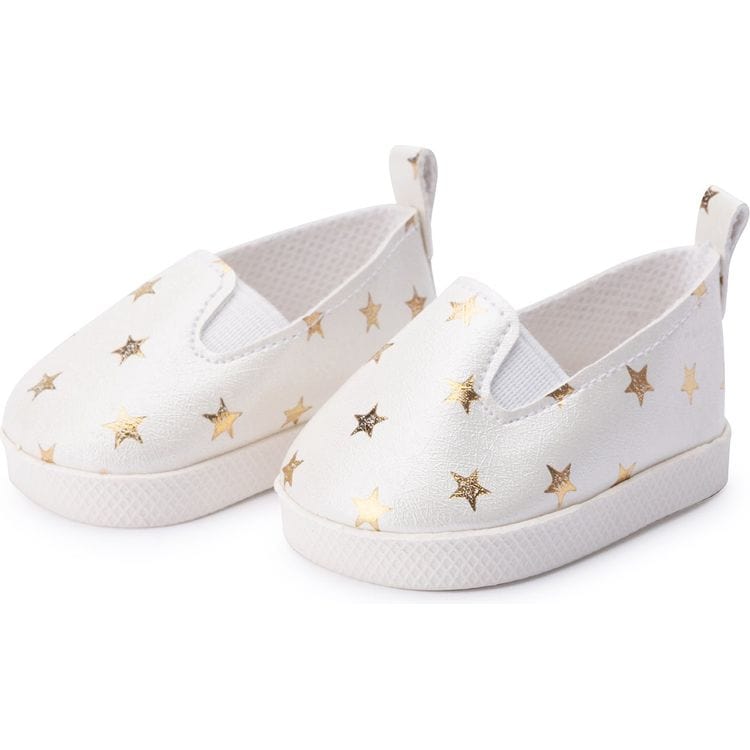 FAO Schwarz - My FAO Doll White Shoes with Gold Stars - My FAO Doll