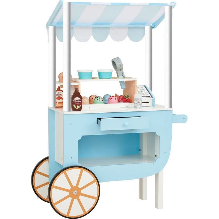 Teamson Kids - My Little Helper Ice Cream Cart & Accessories - Preschool