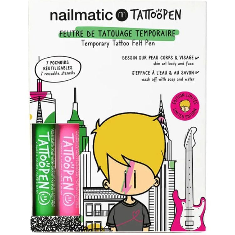 Nailmatic - NYC Temporary Tattoo Pen Set for Kids - Trend Accessories