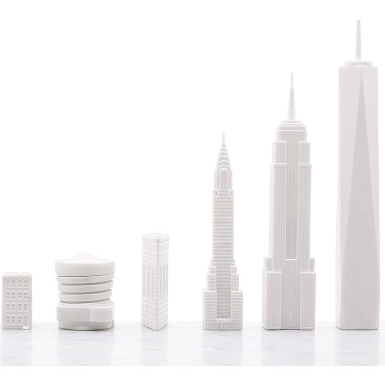 Skyline Chess - New York City Edition Acrylic Chess Set with Wood Map Board - Games