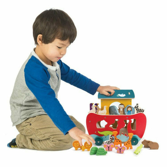 Tender Leaf Toys - Noah's Shape Sorter Ark Wooden Toy - Preschool