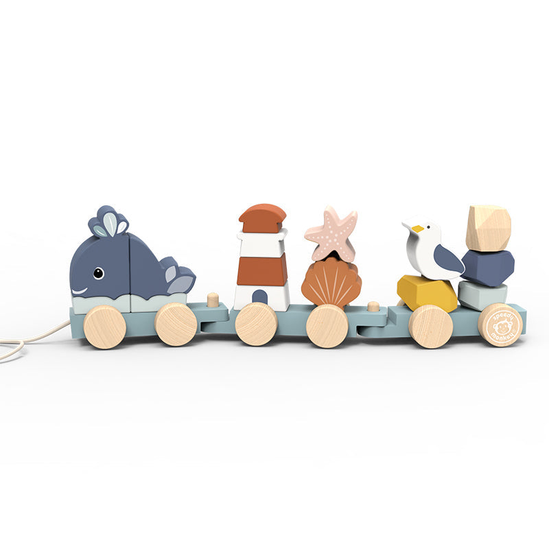 Speedy Monkey - Ocean Stacking Train - Infants
