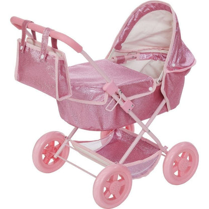 Teamson Kids - Olivia's Little World Baby Doll Bassinet Pram with Cover - Dolls