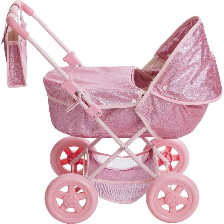 Teamson Kids - Olivia's Little World Baby Doll Bassinet Pram with Cover - Dolls