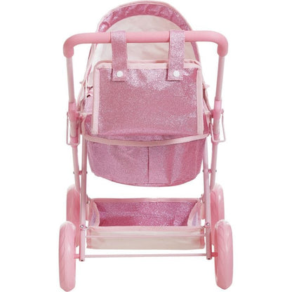 Teamson Kids - Olivia's Little World Baby Doll Bassinet Pram with Cover - Dolls