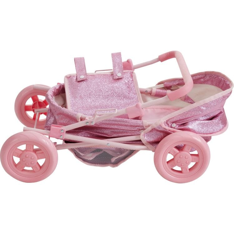 Teamson Kids - Olivia's Little World Baby Doll Bassinet Pram with Cover - Dolls