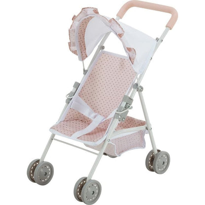 Teamson Kids - Olivia's Little World Polka Dot Princess Baby Doll 3 Piece Nursery Set - Pink - Dolls