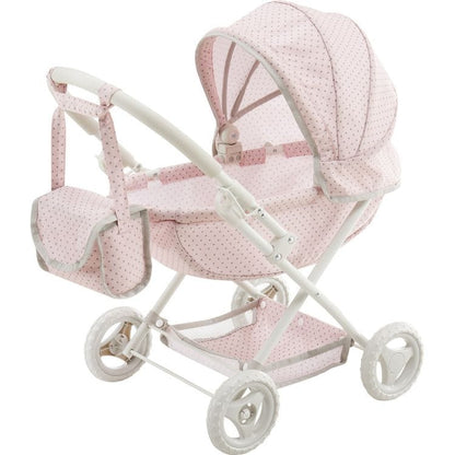 Teamson Kids - Olivia's Little World Polka Dot Princess Baby Doll Pram Stroller - Dolls