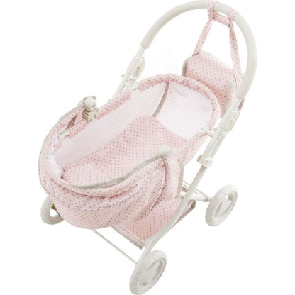 Teamson Kids - Olivia's Little World Polka Dot Princess Baby Doll Pram Stroller - Dolls