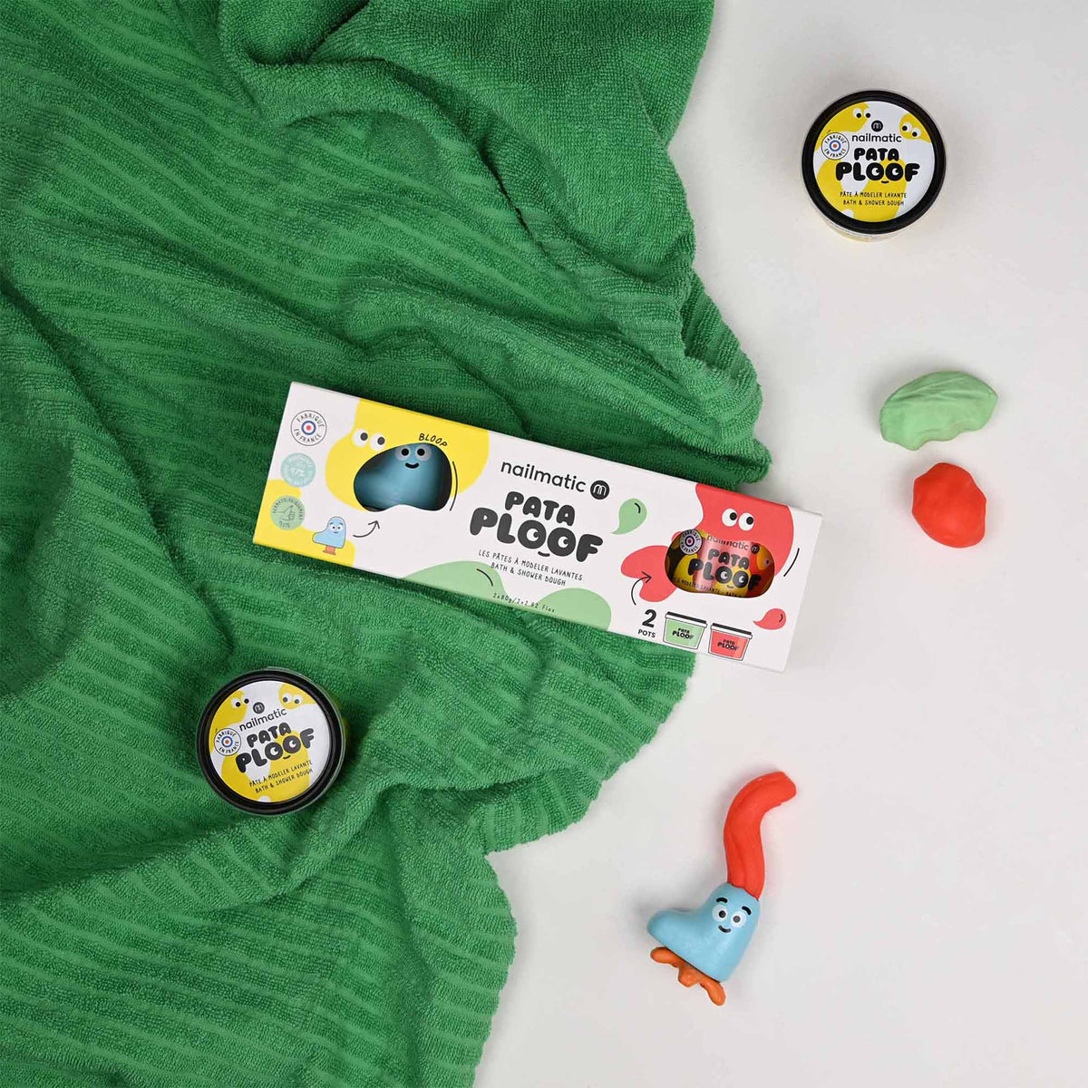 Nailmatic - Pataploof Bloop - Bath Dough Set of 2 in Green + Red - Trend Accessories