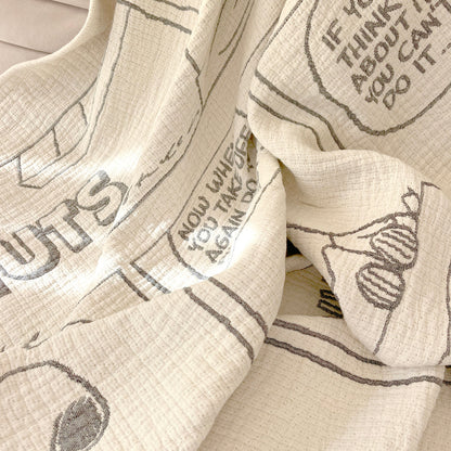 Maison Deux - Peanuts Blanket Comic Flightschool - Room Decor