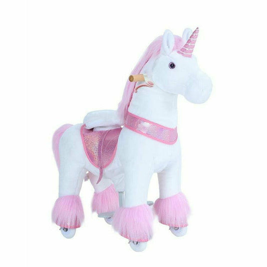 PonyCycle, Inc. - Pink Model U Ride-On Unicorn - 4-7 Years - Plush
