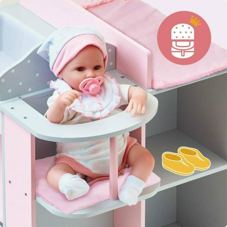 Teamson Kids - Polka Dots Princess Baby Doll Changing Station - Dolls