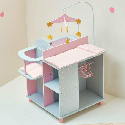 Teamson Kids - Polka Dots Princess Baby Doll Changing Station - Dolls