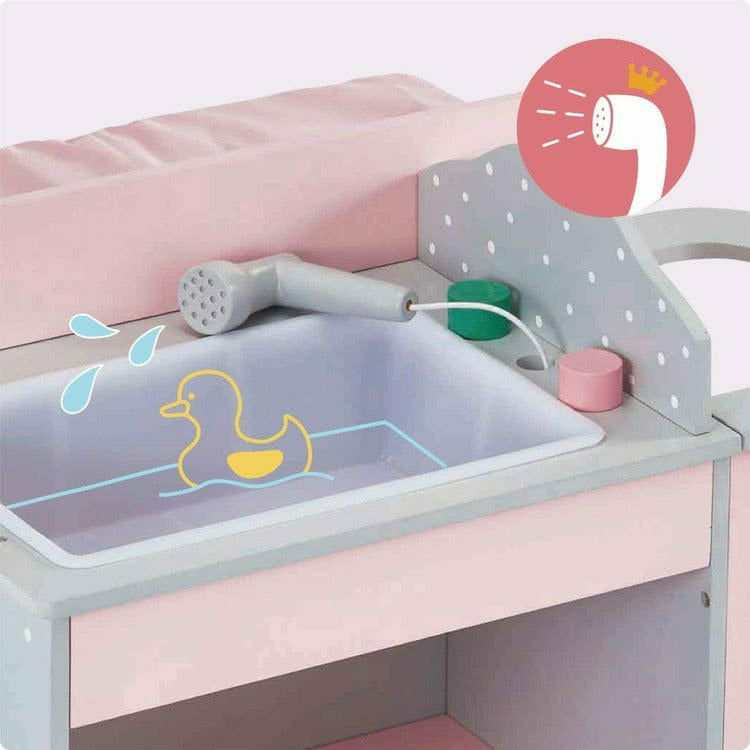 Teamson Kids - Polka Dots Princess Baby Doll Changing Station - Dolls