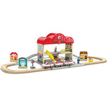 Hape - Portable Train Station Set - Preschool