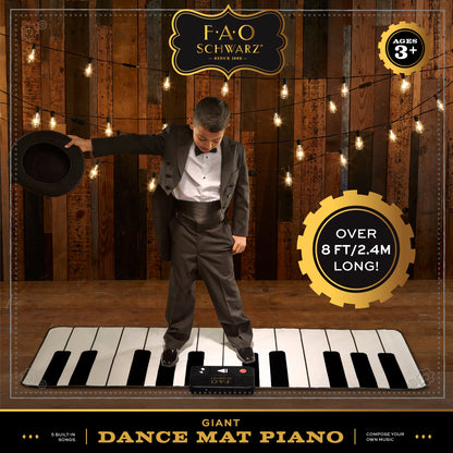 FAO Schwarz - Premium Piano Dance Mat - Music