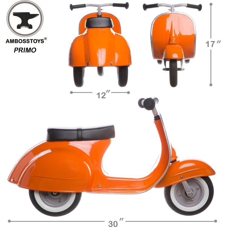 Ambosstoys - Primo Classic Ride-On Scooter - Orange - Preschool