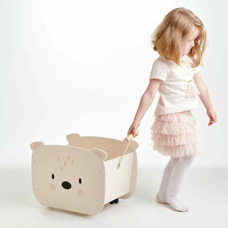 Tender Leaf Toys - Pull Along Bear Cart - Room Decor