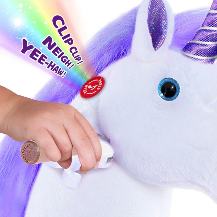 PonyCycle, Inc. - Purple Model U Ride-On Unicorn - 7+ Years - Plush