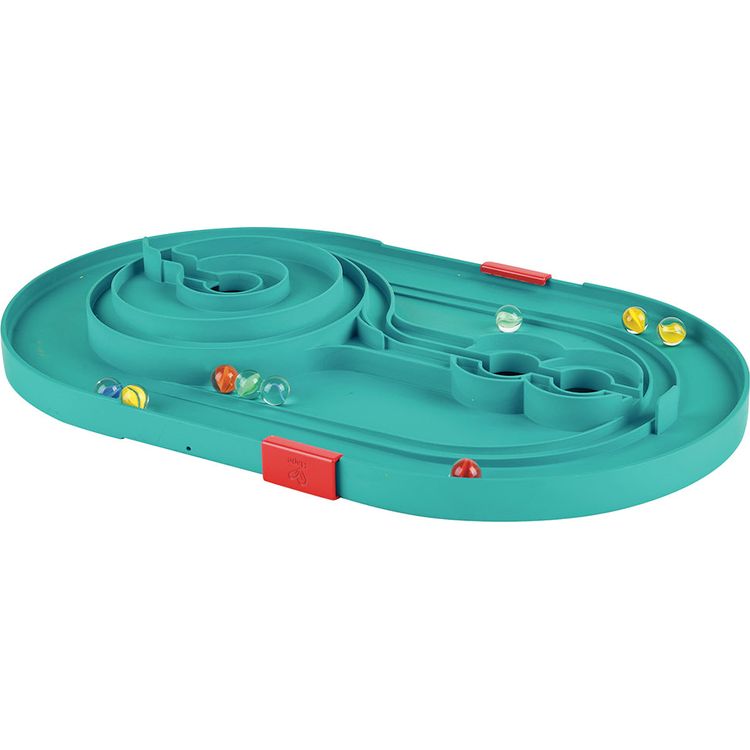 Hape - Quadrilla Stack Track Bucket Set Wooden Marble Run Blocks - STEM