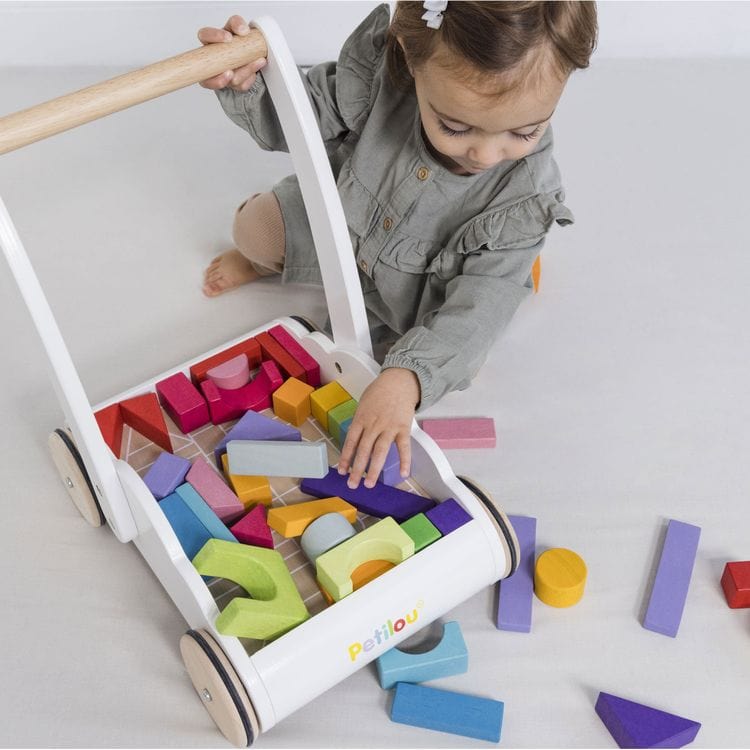 Le Toy Van - Rainbow Baby Walker & Puzzle - 45 Blocks - Infants