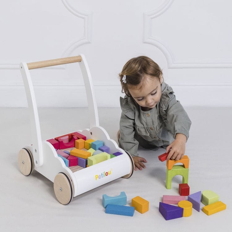 Le Toy Van - Rainbow Baby Walker & Puzzle - 45 Blocks - Infants