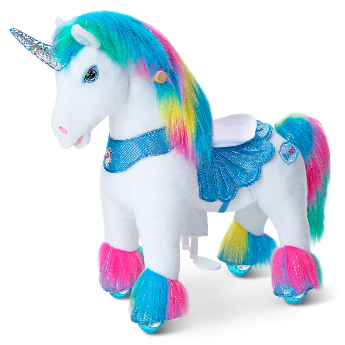 PonyCycle, Inc. - Rainbow Unicorn Model Y Ride on Toy - 3-4 Years - Preschool