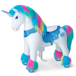 PonyCycle, Inc. - Rainbow Unicorn Model Y Ride on Toy - 4-7 Years - Outdoor