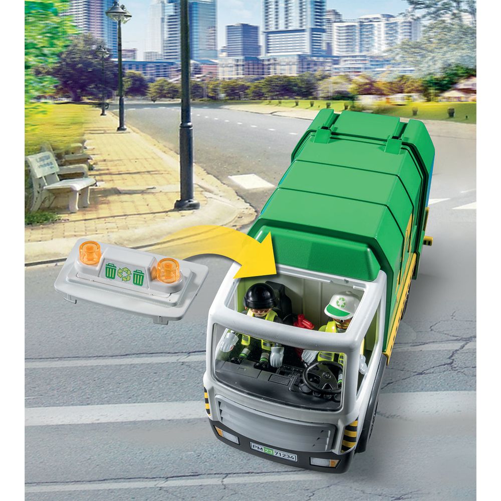Playmobil - Recycling Truck with Accessories and 2 Figures - Preschool