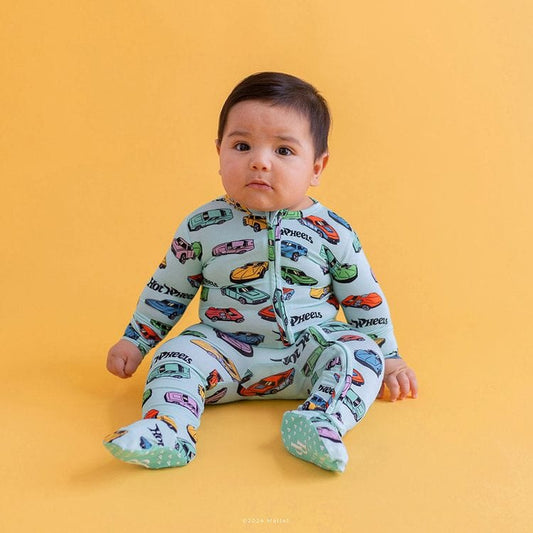 Posh Peanut - Retro Hot Wheels - Footie Zippered One Piece - Trend Accessories