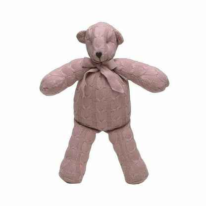 Rian Tricot - Rose Cable Knit Plush Teddy Bear - Plush