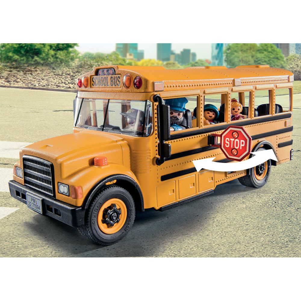Playmobil - School Bus with Accessories and 4 Figures - Preschool