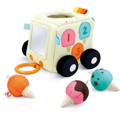 Hape - Sensory Scoop Ice Cream Truck Activity Cube - Infants