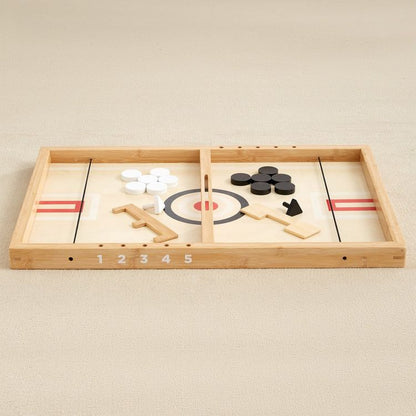 Wonder & Wise - Sling-A-Ling Wooden Table Hockey Game - Preschool