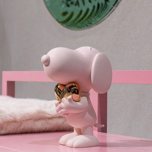 Leblon Delienne - Snoopy Heart Pink & Gold Pink 11in - Collectibles