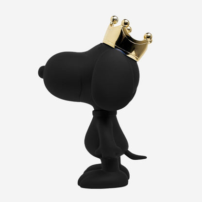 Leblon Delienne - Snoopy with Crown 12" Figurine - Black & Gold - Collectibles