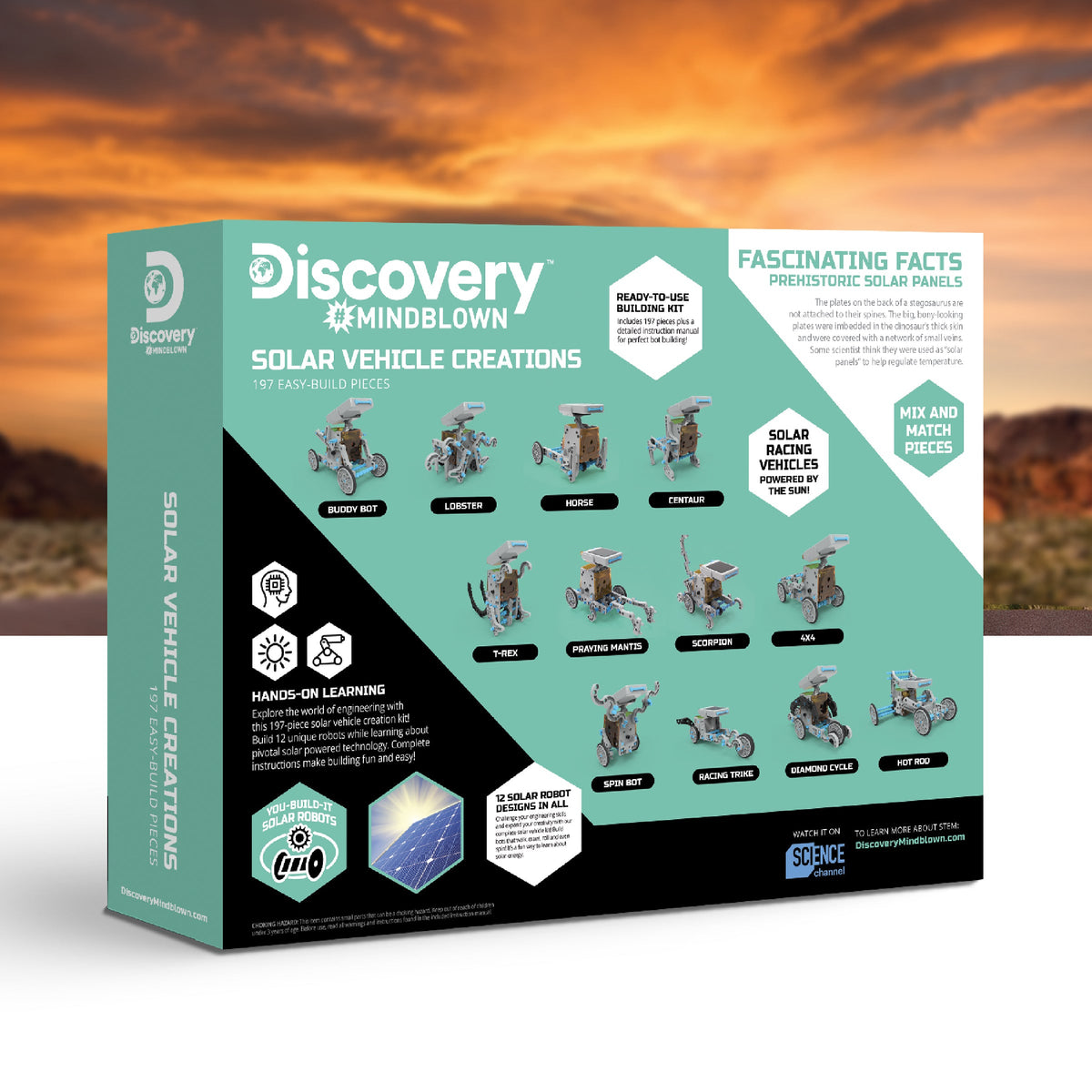 Discovery - Solar Vehicle Creation Easy-Build Kit - 197 Pieces - STEM