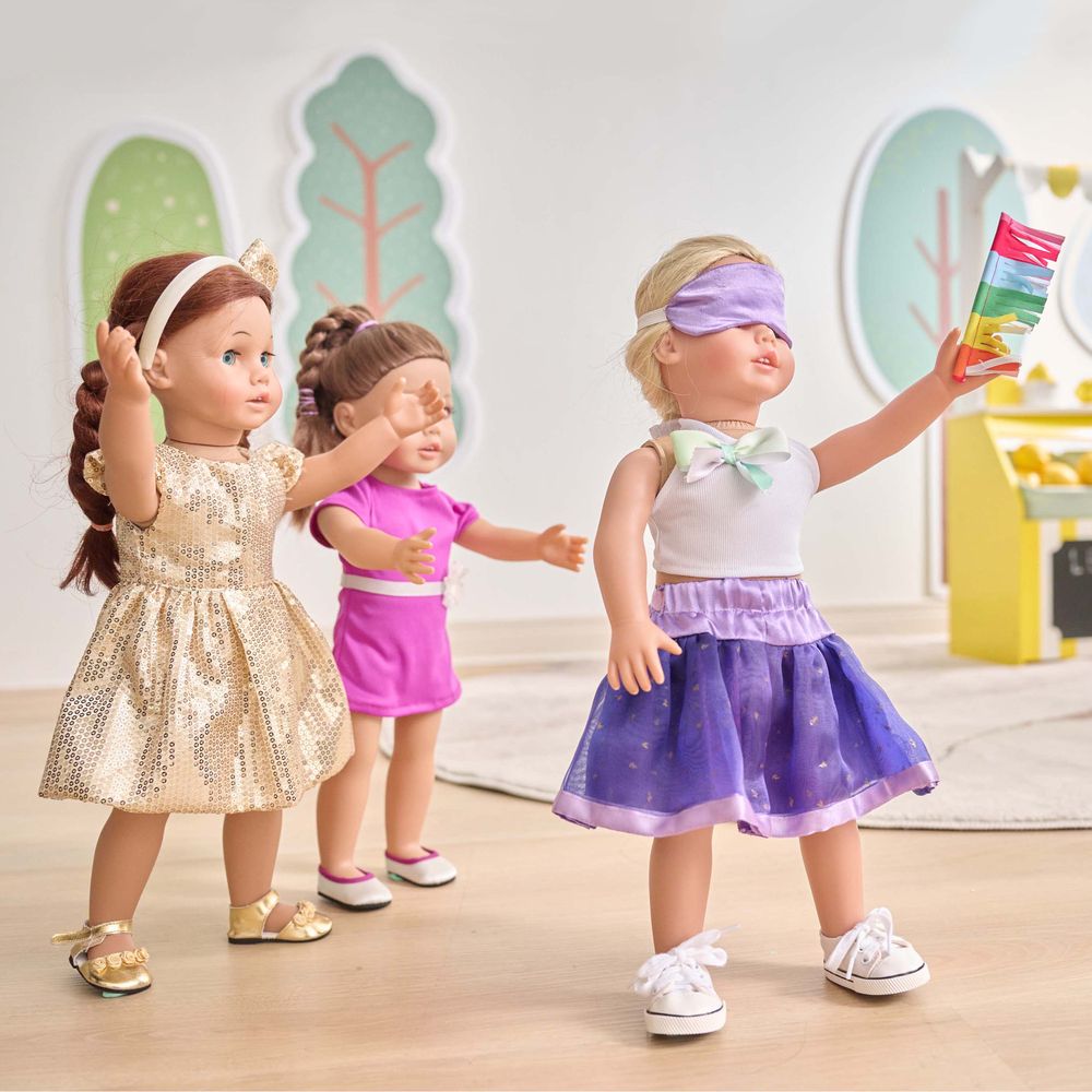 Teamson Kids - Sophia's 18'' Doll Piñata Birthday Party Outfit Set - Dolls