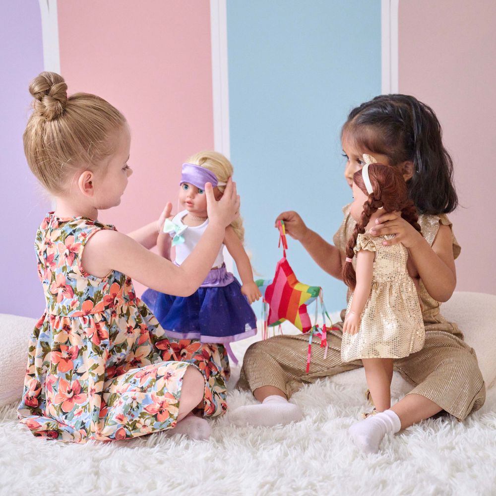 Teamson Kids - Sophia's 18'' Doll Piñata Birthday Party Outfit Set - Dolls
